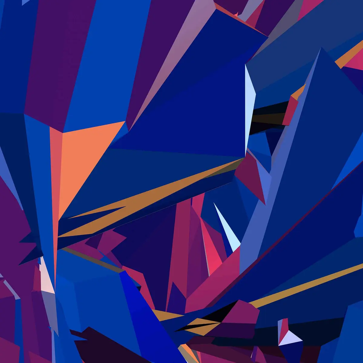 Obra generativa da série A - geometrias radiais